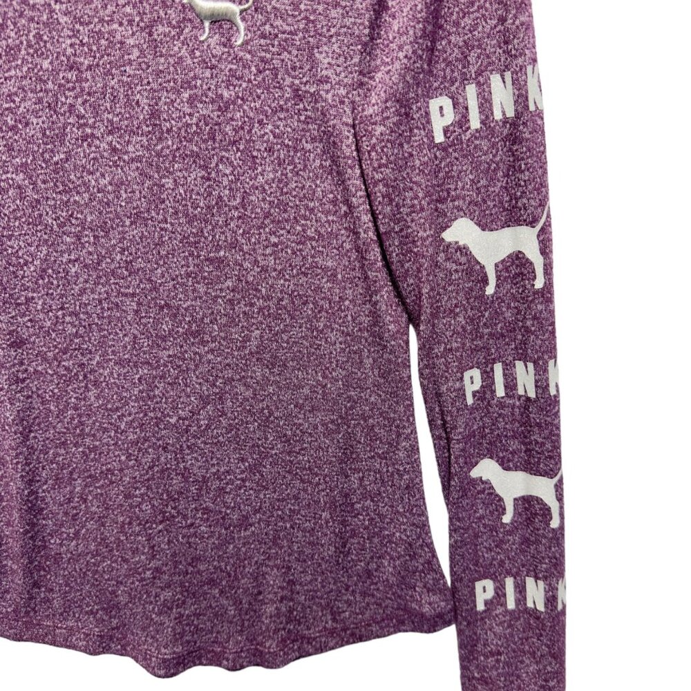Thermal Knit Shine Bling Glitter Y2K Fitted Slinky Slim Knit Top Puppy Dog Logo - Picture 5 of 6